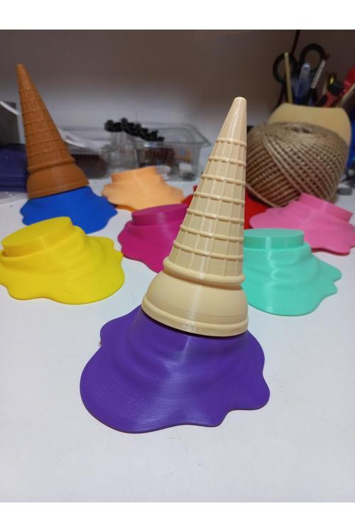 Dondurma Şeklinde Kapı Stopper, Kapı Durdurucu, Dondurmalı Kapı Altı Durdurucu 3D