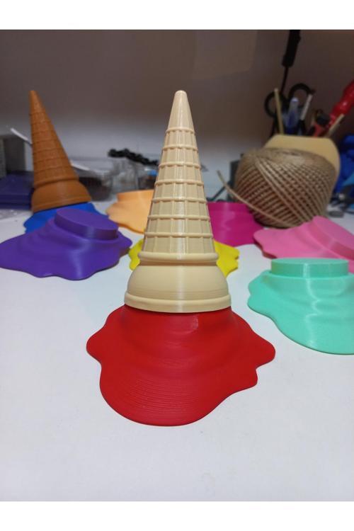 Dondurma Şeklinde Kapı Stopper, Kapı Durdurucu, Dondurmalı Kapı Altı Durdurucu 3D