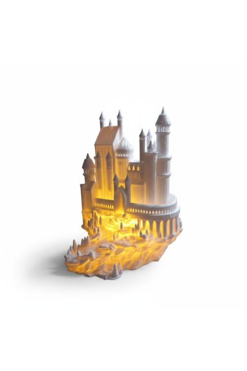 Işıklı Masal Şatosu – 3D Baskı Led Dekor Lamba Hediye Yılbaşı Dekoratif