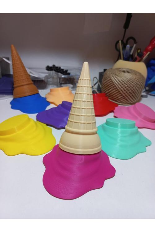 Dondurma Şeklinde Kapı Stopper, Kapı Durdurucu, Dondurmalı Kapı Altı Durdurucu 3D