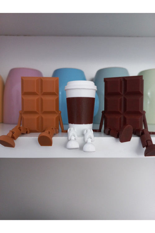 Keyifli Kahve Köşesi Lezzetleri: Çikolatalı Ve Kahveli 3Lü Figür Set