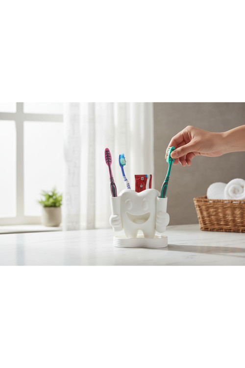 15 Cm Diş Şeklinde 3D Diş Fırçalığı – Hediye Fikri 3D Fırçalık – Yeni Ev Hediyesi