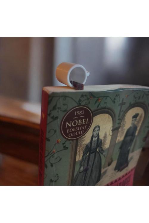 Dökülen Kahve Kitap Ayracı Minyatür Şirin Sütlü Kahve Çikolata