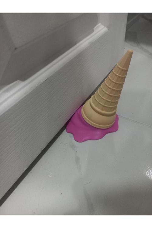 Dondurma Şeklinde Kapı Stopper, Kapı Durdurucu, Dondurmalı Kapı Altı Durdurucu 3D