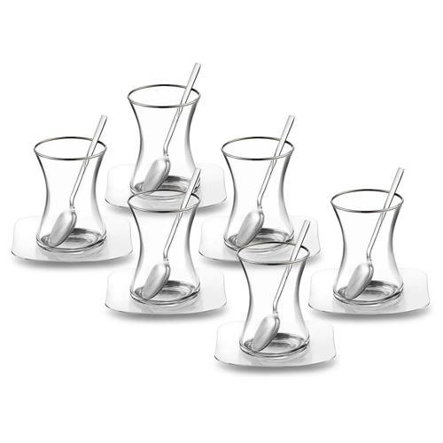 Jüpiter 18 Parça Çelik Çay Seti