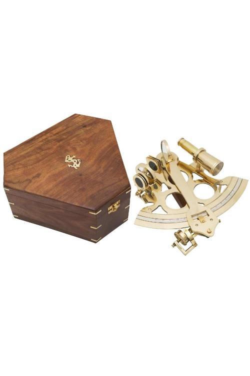 Denizcilik Grubu Marine Pirinç Aksesuar-Sextant-21,5*19*11 Cm-Jttr2709