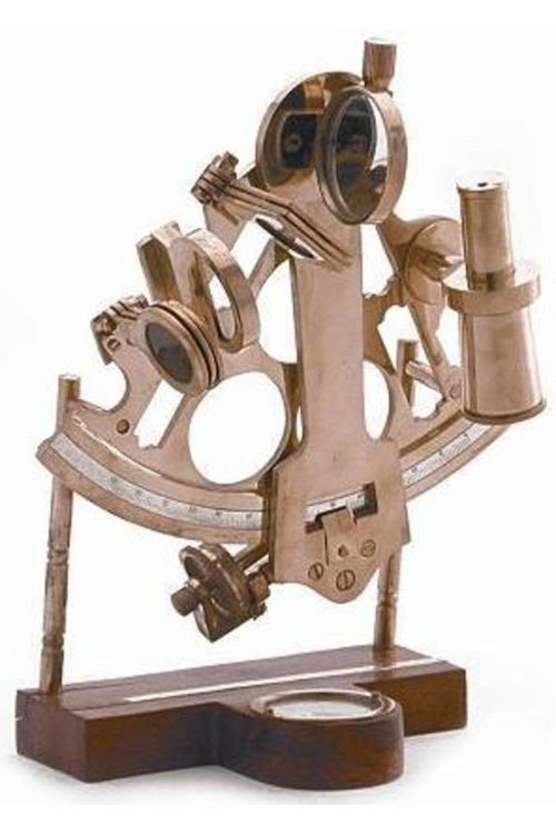 Denizcilik Grubu Marine Pirinç Aksesuar-Standlı Sextant-25*22*16 Cm-Jttr30467