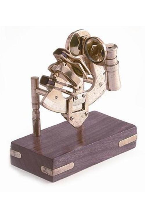 Denizcilik Grubu Marine Pirinç Aksesuar-Standlı Sextant-16*8*13 Cm-Jttr30466