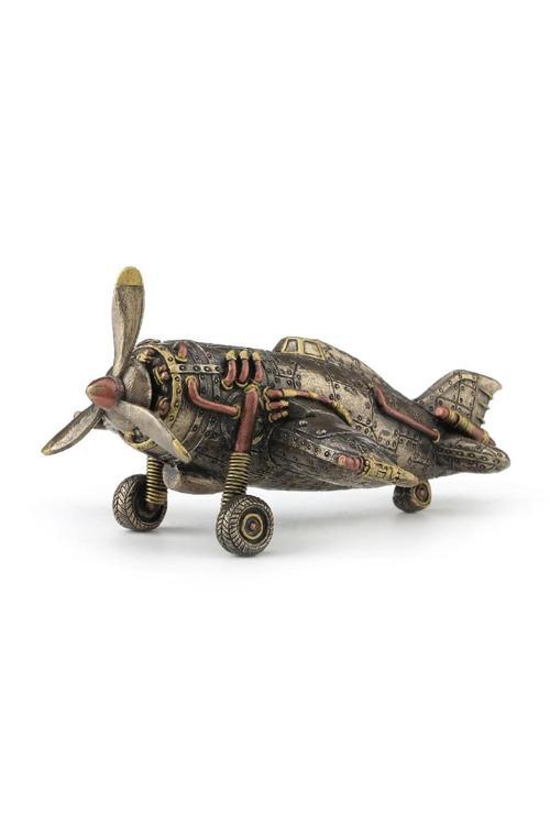 Serisi Karışık Steampunk Uçak Biblo 13,5X18X7 Cm | Dekoratif Obje