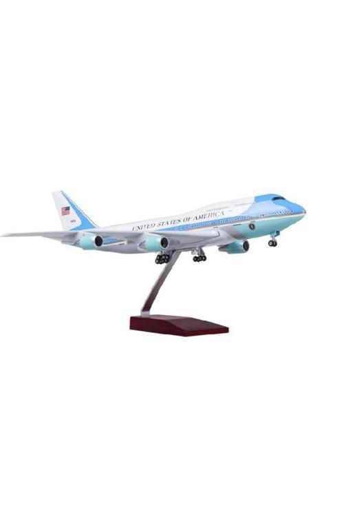 Hediyelik Maket Uçak Usa Jb747 1:160 Ölçek 47 Cm Koleksiyonluk Dekoratif Obje