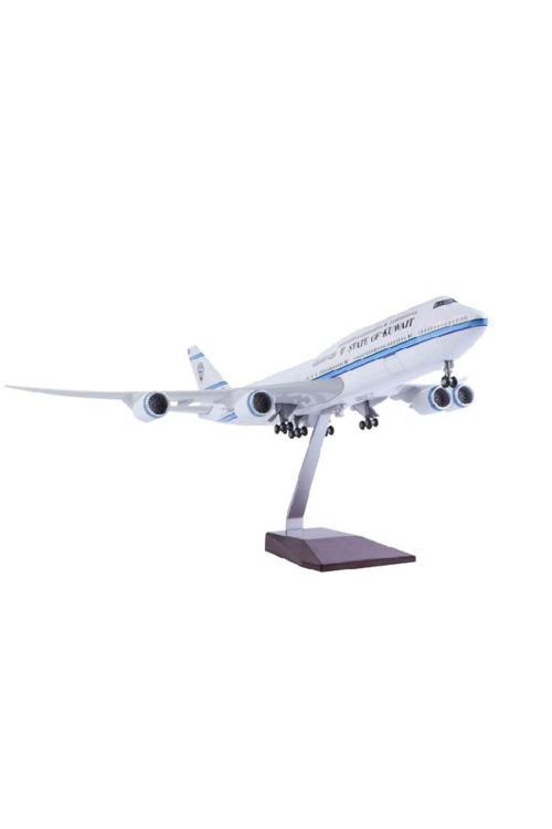 Hediyelik Maket Uçak Kuwait J747-8 1:160 Ölçek 47 Cm Koleksiyonluk Dekoratif Obje
