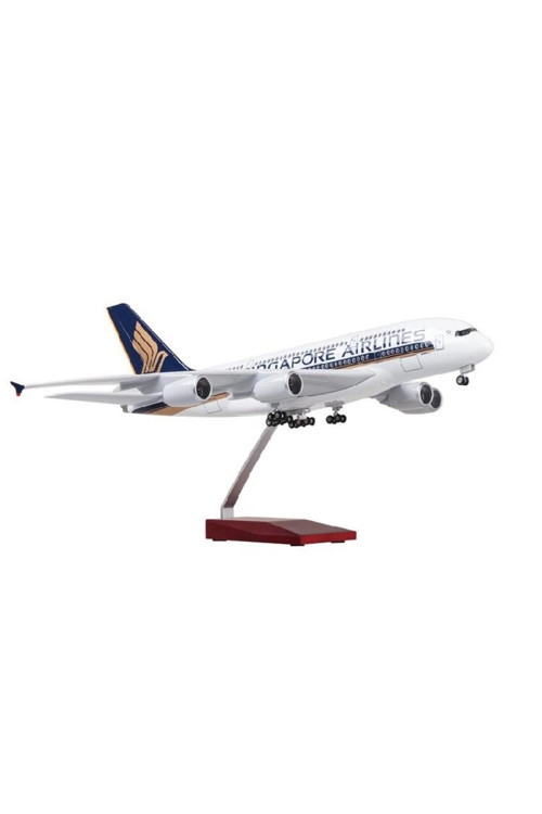 Hediyelik Maket Uçak Singapore Ja380 1:160 Ölçek 45,5 Cm Koleksiyonluk Dekoratif Obje