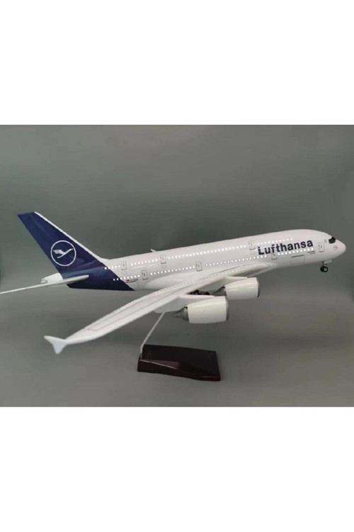 Hediyelik Maket Uçak Lufthansa Ja380 1:160 Ölçek 45,5 Cm Koleksiyonluk Dekoratif Obje