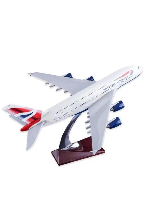 Hediyelik Maket Uçak British Ja380 1:160 Ölçek 45,5 Cm Koleksiyonluk Dekoratif Obje