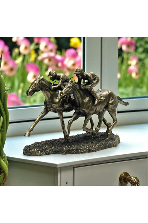 Serisi Atlar 2’Li Atlı Jockey Biblo 32X14X20 Cm | Dekoratif Obje