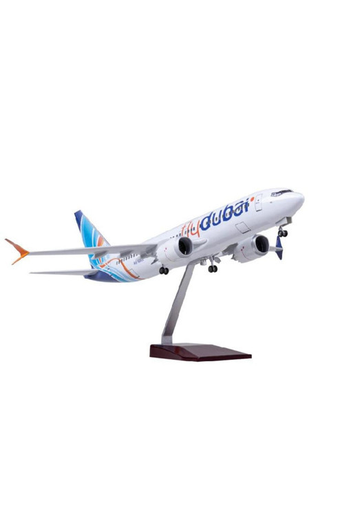 Hediyelik Maket Uçak Dubai 1:85 Ölçek 47 Cm Jb737Max Dekoratif Koleksiyon Modeli