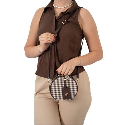 Kadın Çapraz Çanta 1163-47879 SILVER POLO ÇAPRAZ BAYAN ÇANTASI M191 KAHVE SARI-MAT KAH