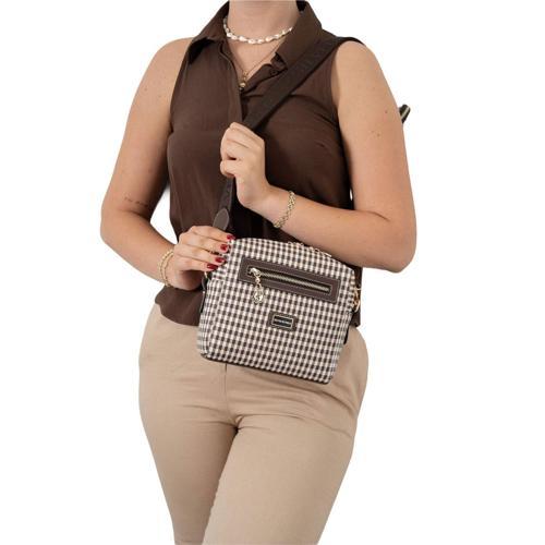 Kadın Çapraz Çanta 1038-47414 SILVER POLO ÇAPRAZ BAYAN ÇANTASI M191 KAHVE SARI-MAT KAH