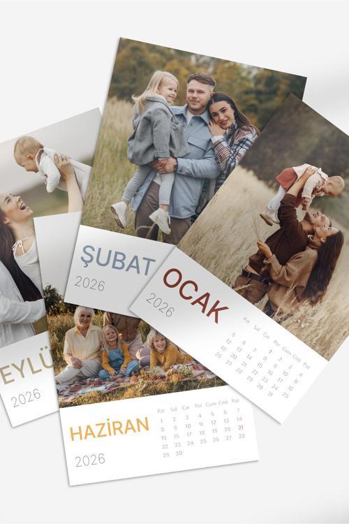 Kişiye Özel 2026 Takvim (10x15 cm ) + Karton Stand