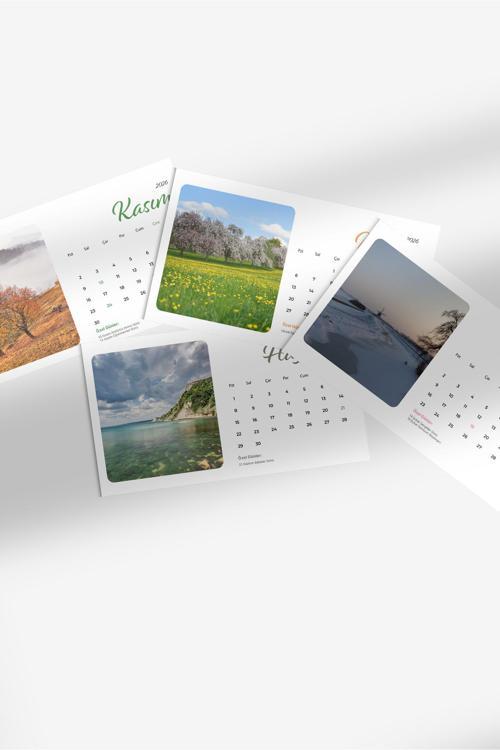 2026 Takvim – Manzara Temalı