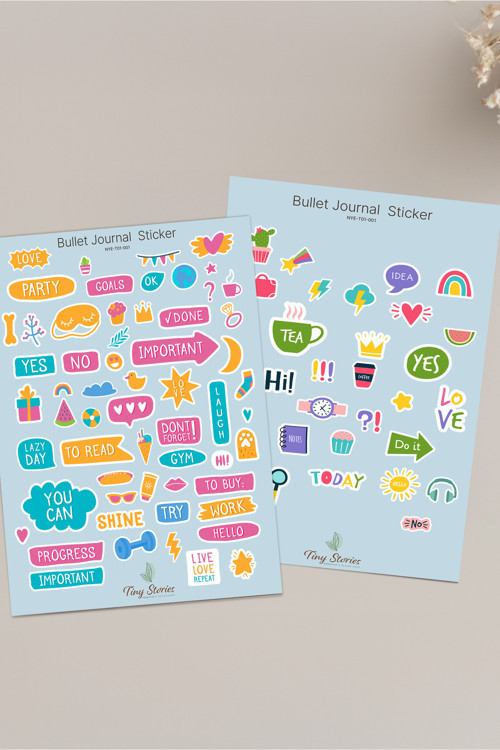 Journal ve Scrapbook Sticker Seti