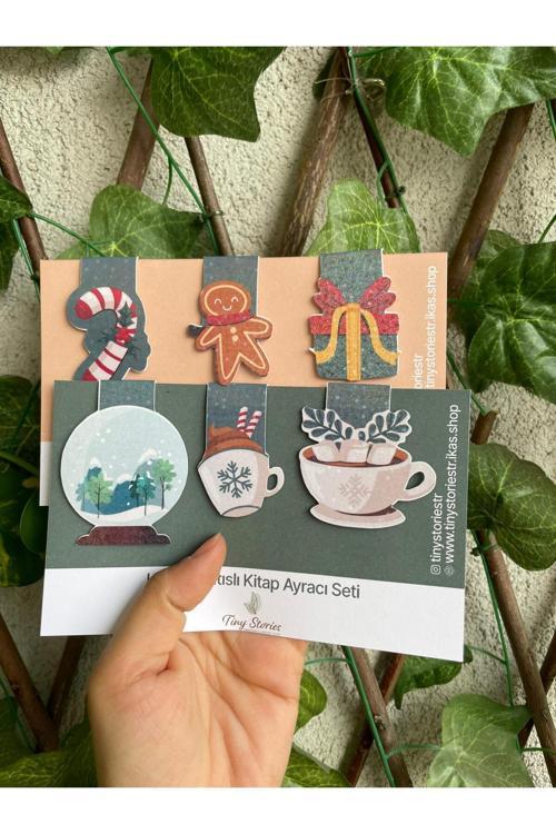 Mıknatıslı Hologramlı Kitap Ayracı - Yılbaşı, Kış Temalı