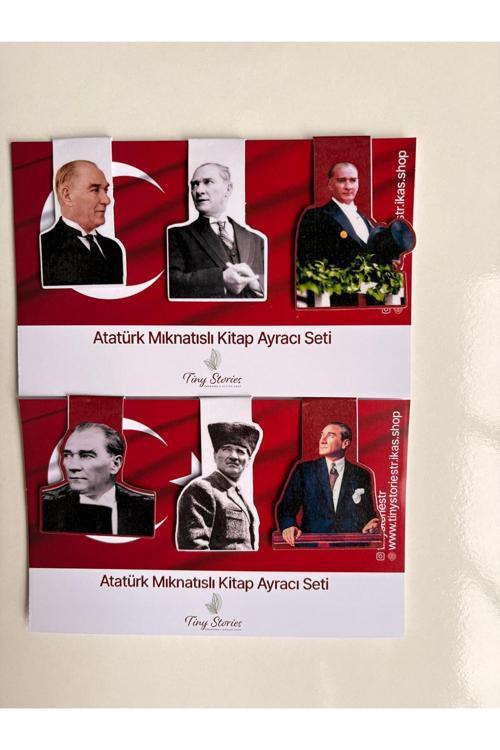 Mıknatıslı Kitap Ayracı Atatürk Temalı Set- 6 Adet