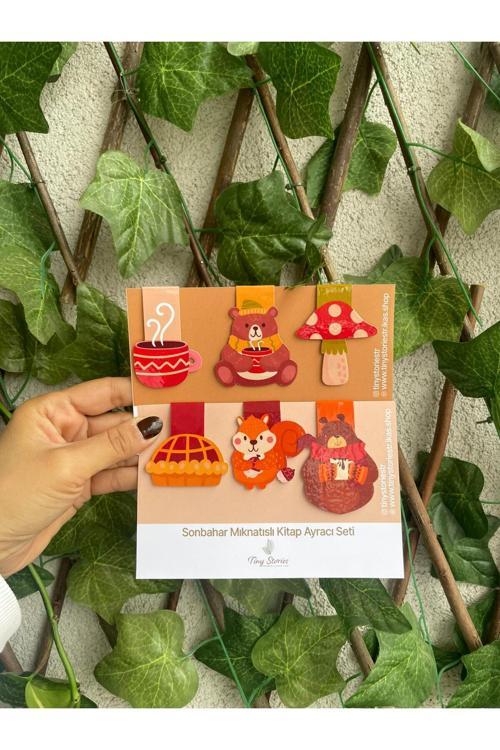 Mıknatıslı Kitap Ayracı Sonbahar Seti - 6 Adet