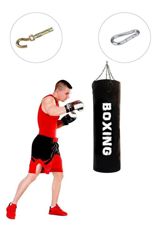100 Cm X 30 Cm Hazır Dolu Boks Kum Torbası + Tavan Askı Kancası