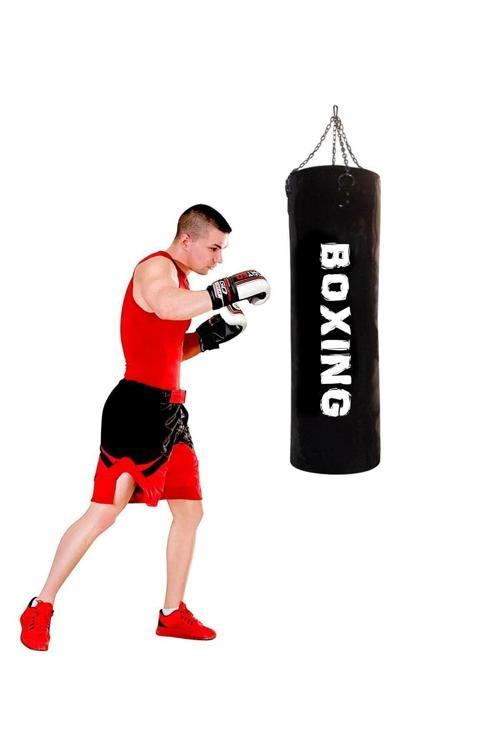 100 Cm X 35 Cm Siyah Zincirli Boks Torbası - Dolu