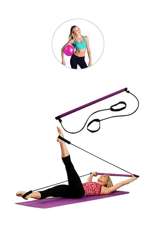 Portable Studio Pilates Egzersiz Çubuğu + Pilates Denge Topu