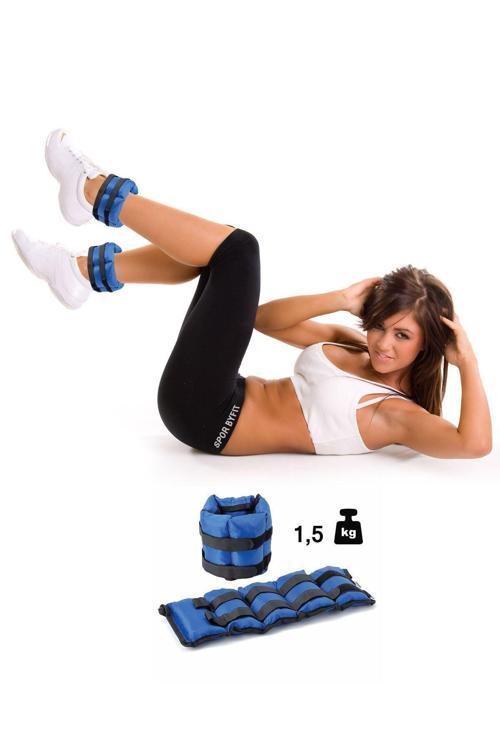1 Kg X 2 Adet Mavi El Veya Ayak Bileği Ağırlığı + El Yayı
