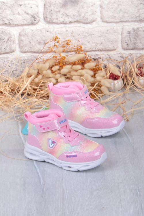 946.B25K.430 Poni Pembe Anatomik Hafif Işıklı Kız Çocuk Bot