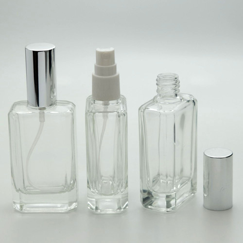 BOŞ PARFÜM ŞİŞESİ 50 ML (20 ADET) KESİK MODEL (TEKRAR DOLDURULABİLİR) PLASTİK VALF VE METAL KAPAK