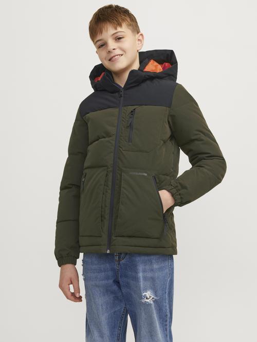 Jack Jones Jjeotto Puffer Jacket Sn Jnr Çocuk Haki Mont 12258547-03