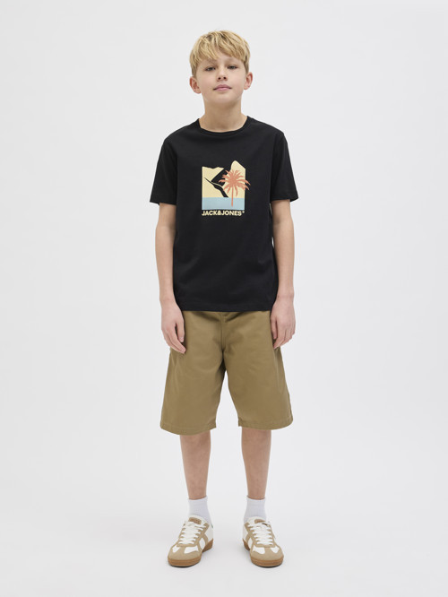 Jack Jones Jjbarbados Tee Ss Crew Neck Jnr Çocuk Siyah Tshirt 12269841-02