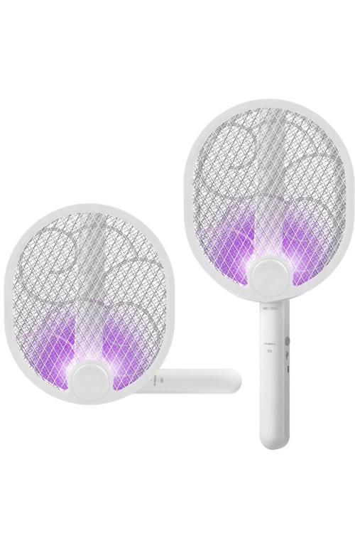 WD-956 USB Şarjlı Katlanabilir Uv Işıklı Elektrikli Sivrisinek Öldürücü Raket Şarjlı Sinek Öldürücü Raket Lamba