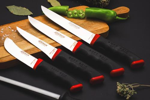 Soft Grip Seri Kasap, Mutfak, Şef Bıçak Seti -2 (5 Parça)