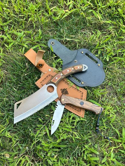 Verzalit Satır Model Kamp, Şef, Kasap, Mutfak, Piknik Bıçağı - Sırttan Kilitli Yaylı Kamp, Piknik Çakısı