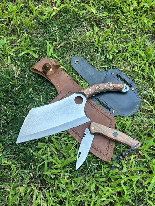 Verzalit Saplı Almazan Model Kamp, Piknik, Şef, Kasap, Mutfak Bıçağı – Sırttan Kilitli Yaylı Kamp, Piknik Çakısı