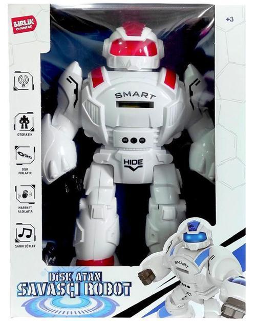 Uzaktan Kumandalı Full Fonksiyonlu Disk Atan Savaşçı Robot Kırmızı 27115