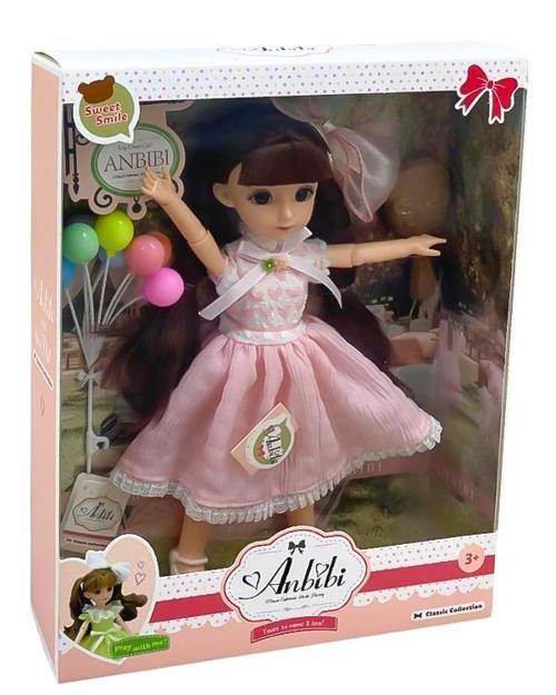 Anbibi Premium Oyuncak Bebek Aksesuarlı Pembe Etekli WX1971