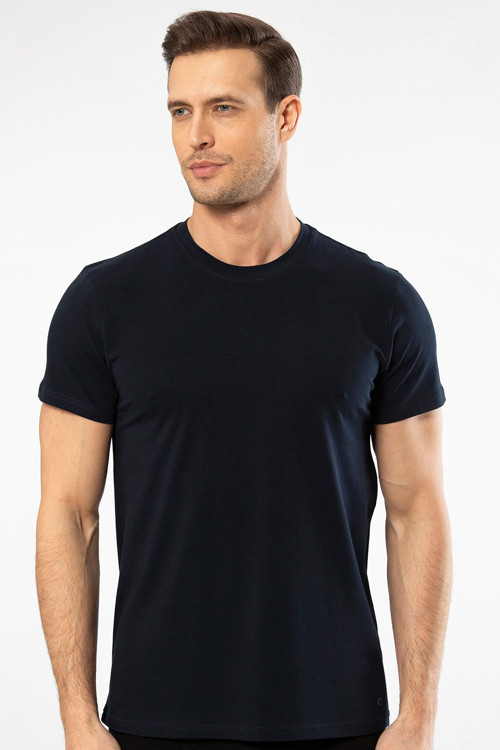 Erkek Kısa Kollu T-shirt 1307/Lacivert