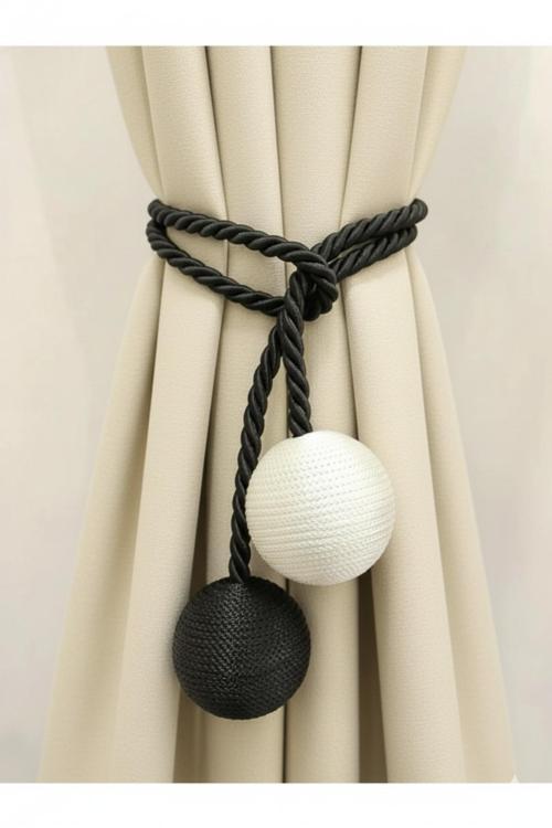 İki Toplu Yan Bağlama Fon Perde Toplama Aparatı