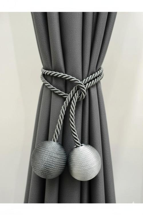 İki Toplu Yan Bağlama Fon Perde Toplama Aparatı