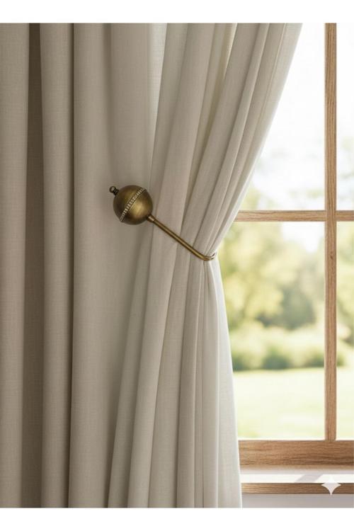 Kornişe Takılan Metal Kolbağı Perde Aksesuarı 1 Adet (Duvar Delmeden Kolay Montaj)