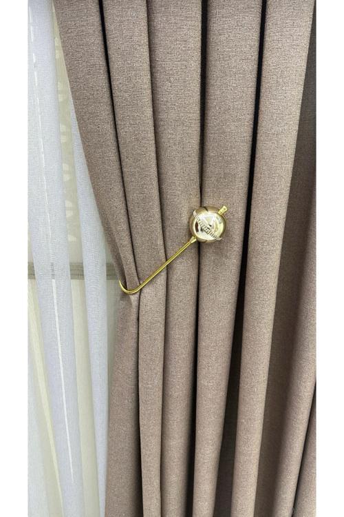 Kornişe Takılan Metal Kolbağı Perde Aksesuarı 1 Adet (Duvar Delmeden Kolay Montaj)