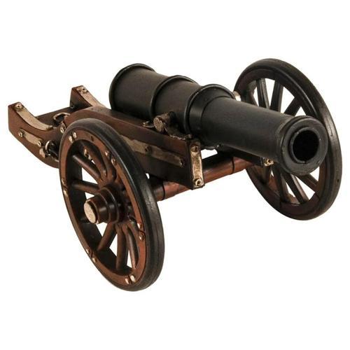 Vintage Louis XIV Savaş Topu Nostaljik Metal Top Arabası 30cm