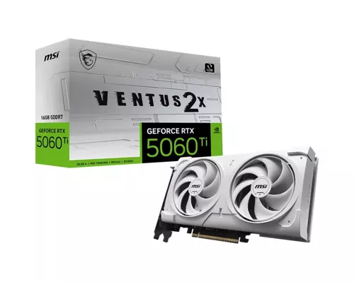 GeForce RTX 5060TI 16GB VENTUS 2X WHITE PLUS 16GB GDDR7 128Bit DX12 Gaming (Oyuncu) Ekran Kartı