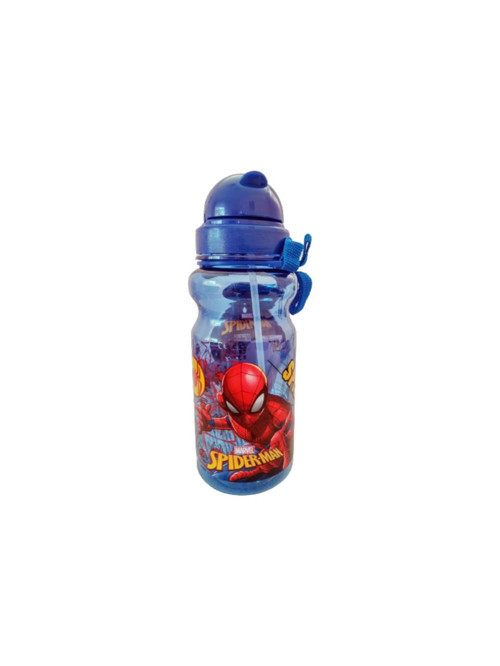 Marvel Spider-Man Şeffaf Matara Suluk Kapaklı Mavi